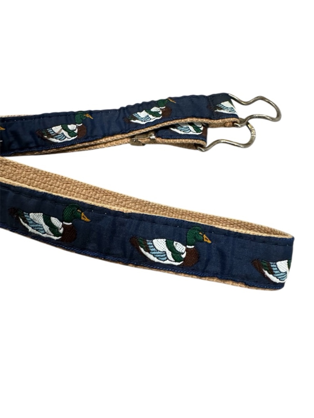 Vintage Women’s Mallard Duck Preppy Coastal Ribbon Belt | S